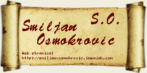 Smiljan Osmokrović vizit kartica
